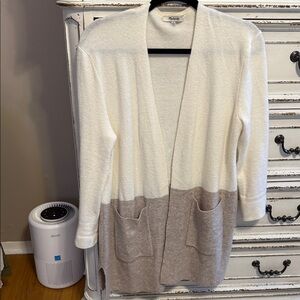Madewell Kent Color Block Women’s Open Front Cardigan - Size L